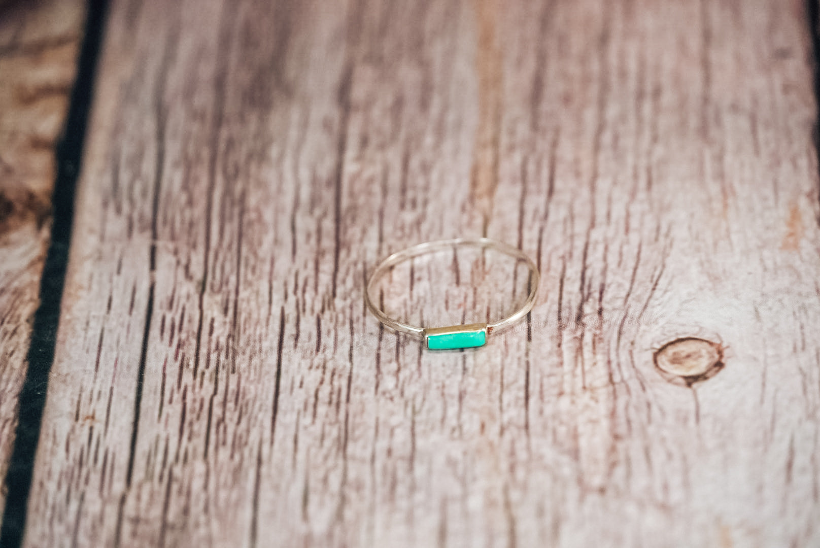 Personal Destash Collection |Sterling Silver Turquoise Dainty Band Ring | Stacking Ring | Size 10