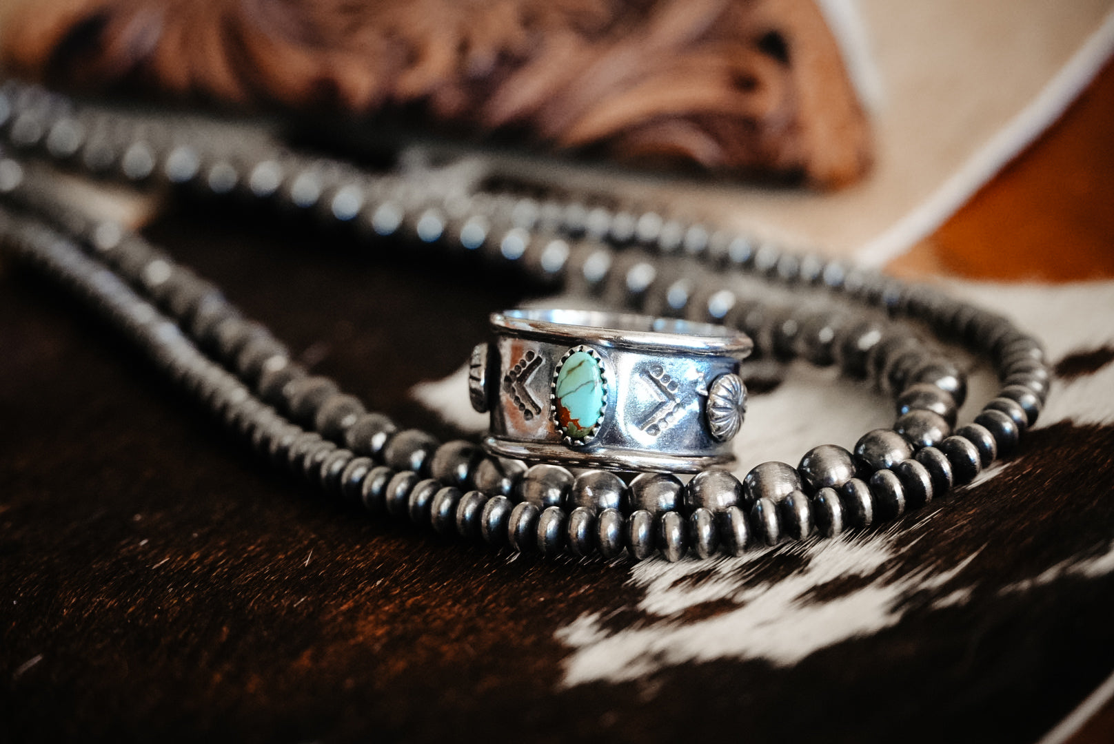 Handmade Sterling Silver Royston Turquoise Ring | Western Style Ring | Size 11
