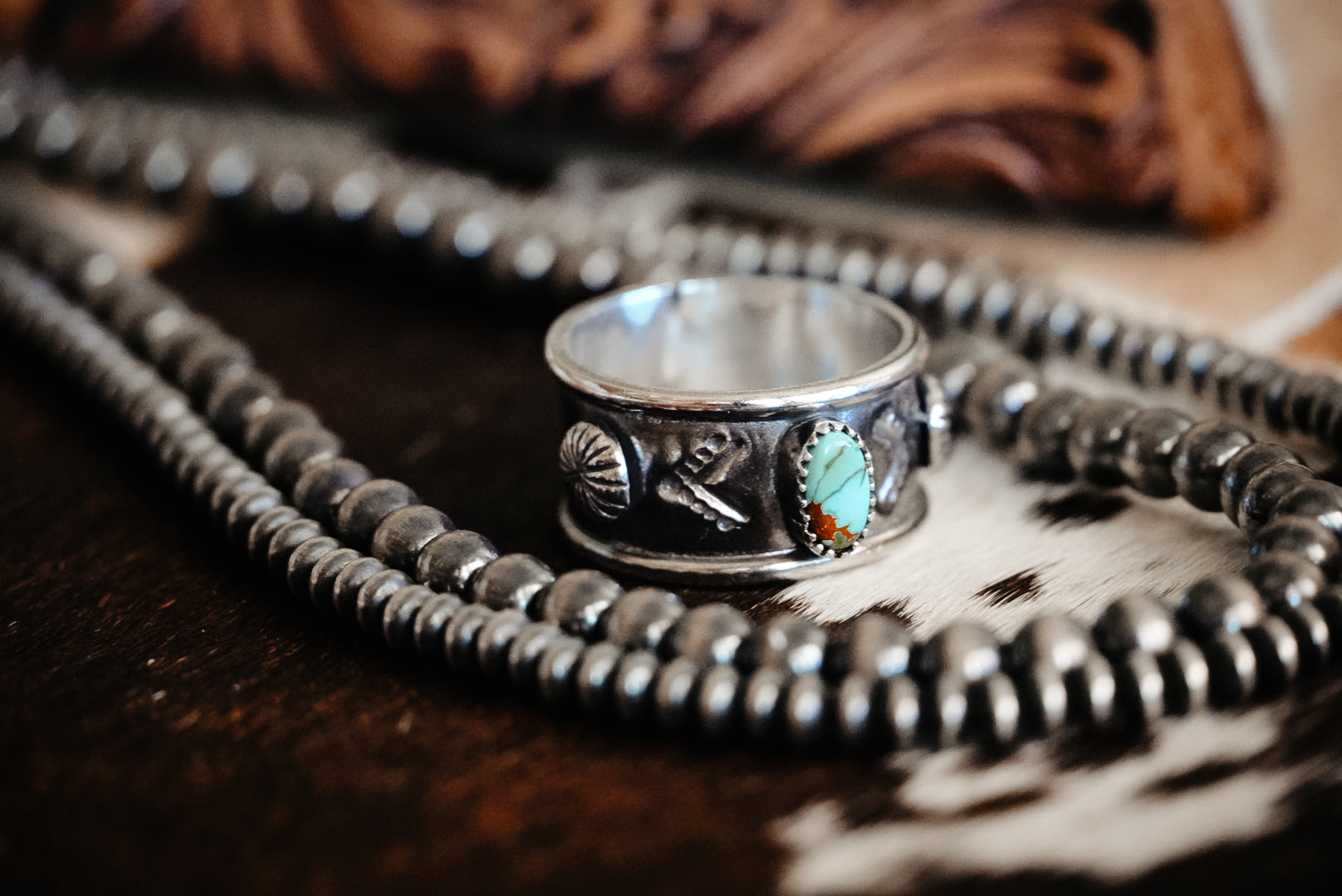 Handmade Sterling Silver Royston Turquoise Ring | Western Style Ring | Size 11