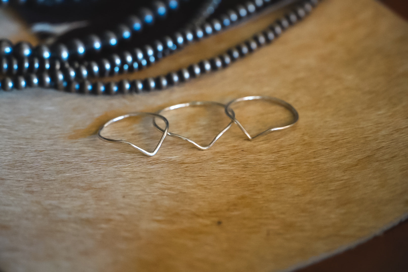 Handmade Sterling Silver Dainty Stacking Ring | Minimal Wave Ring