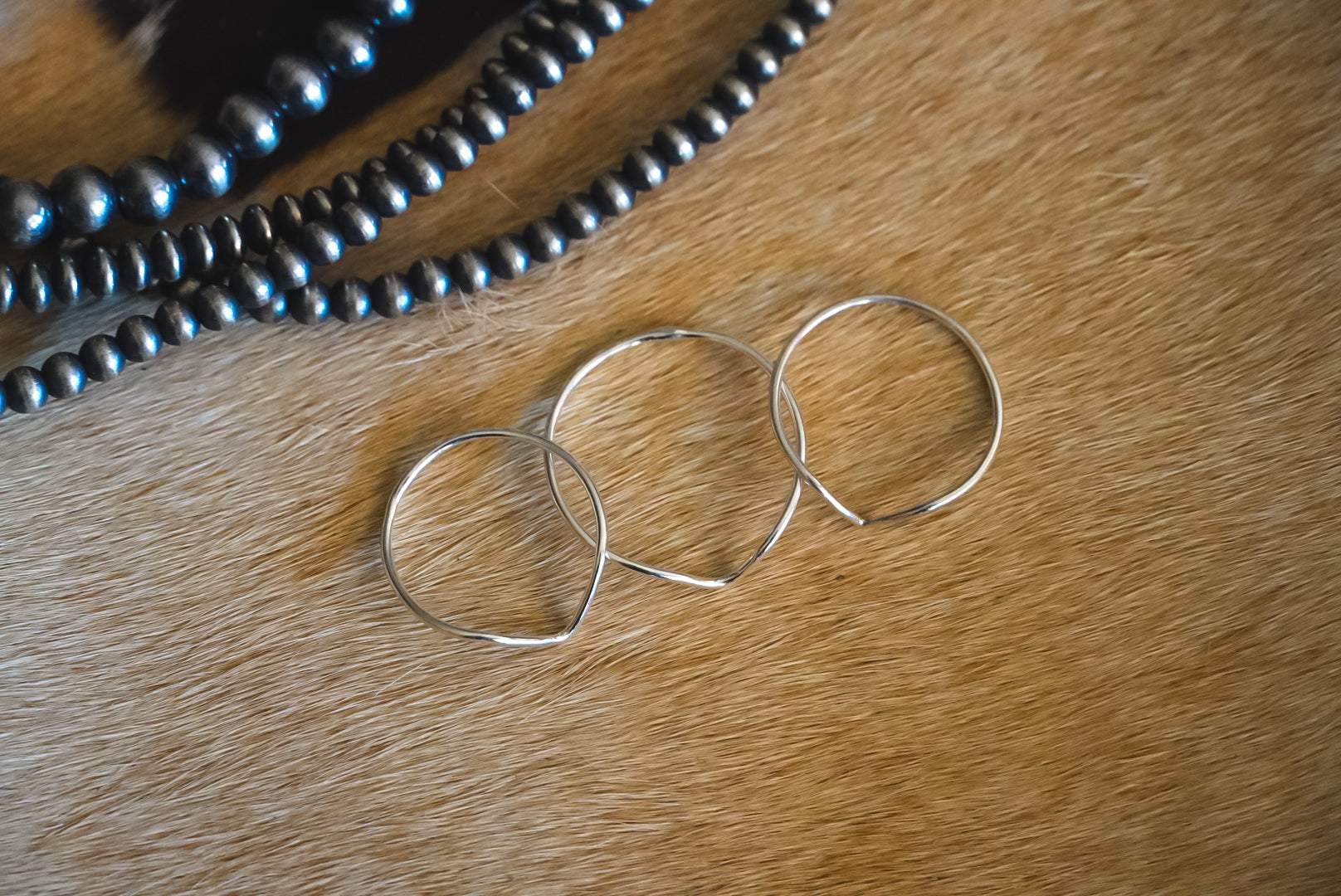 Handmade Sterling Silver Dainty Stacking Ring | Minimal Wave Ring
