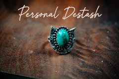 Size 5.75 | Personal "Destash" Collection | Sterling Silver Kingman Turquoise Ring | Western Statement Ring