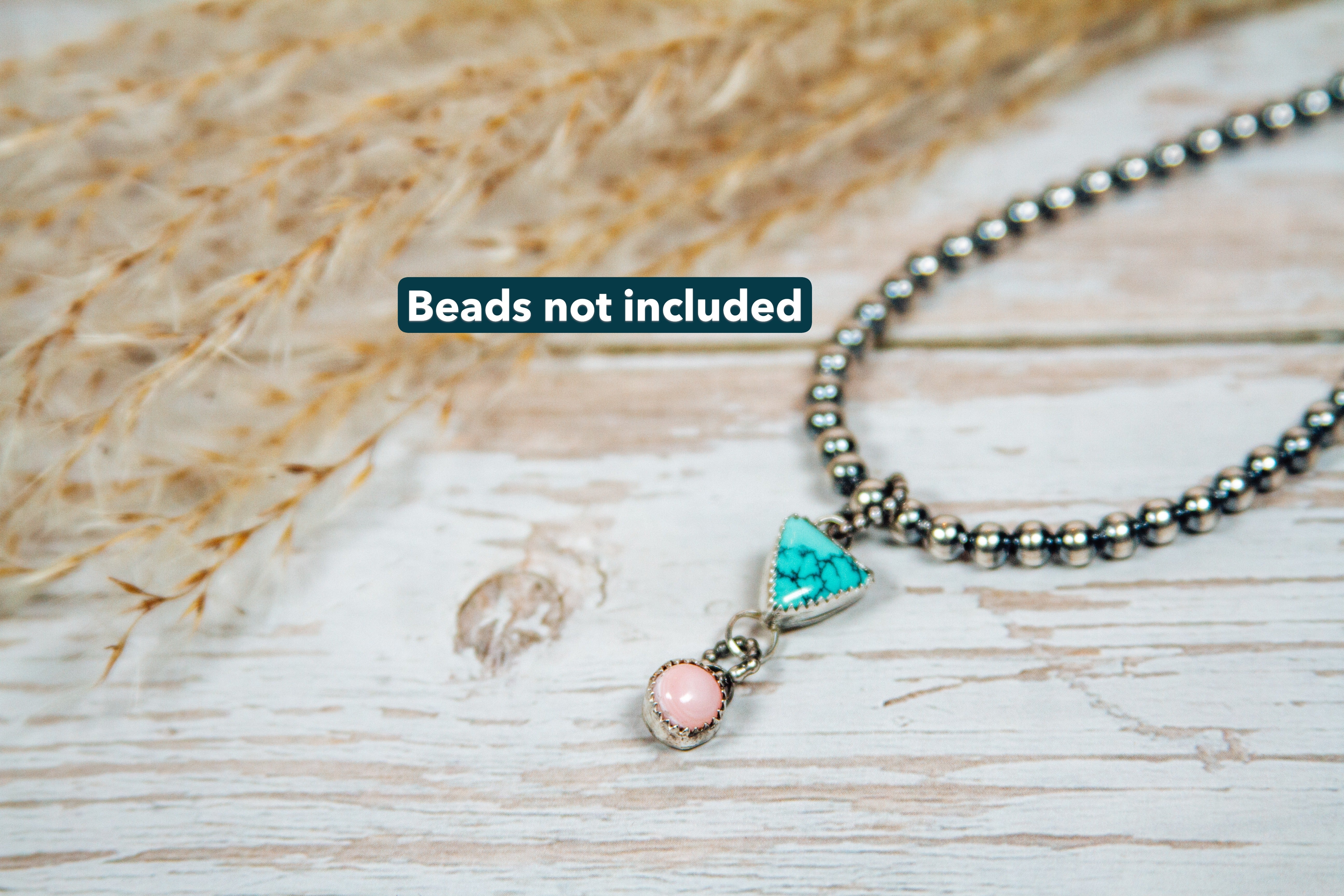 Hubei Turquoise and Pink Conch Sterling Silver Pendant