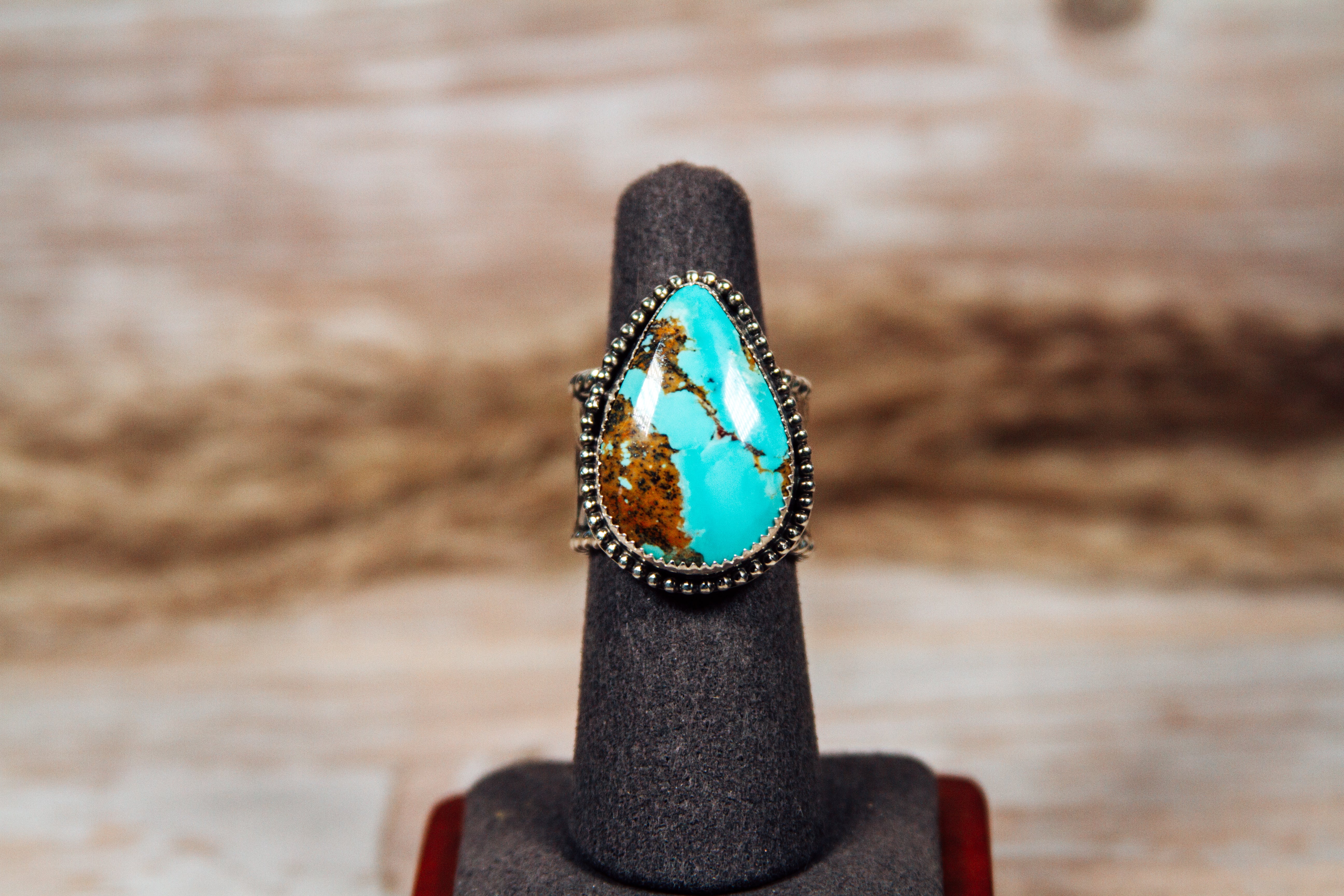 Pilot Mountain Turquoise Sterling Silver Ring size 7