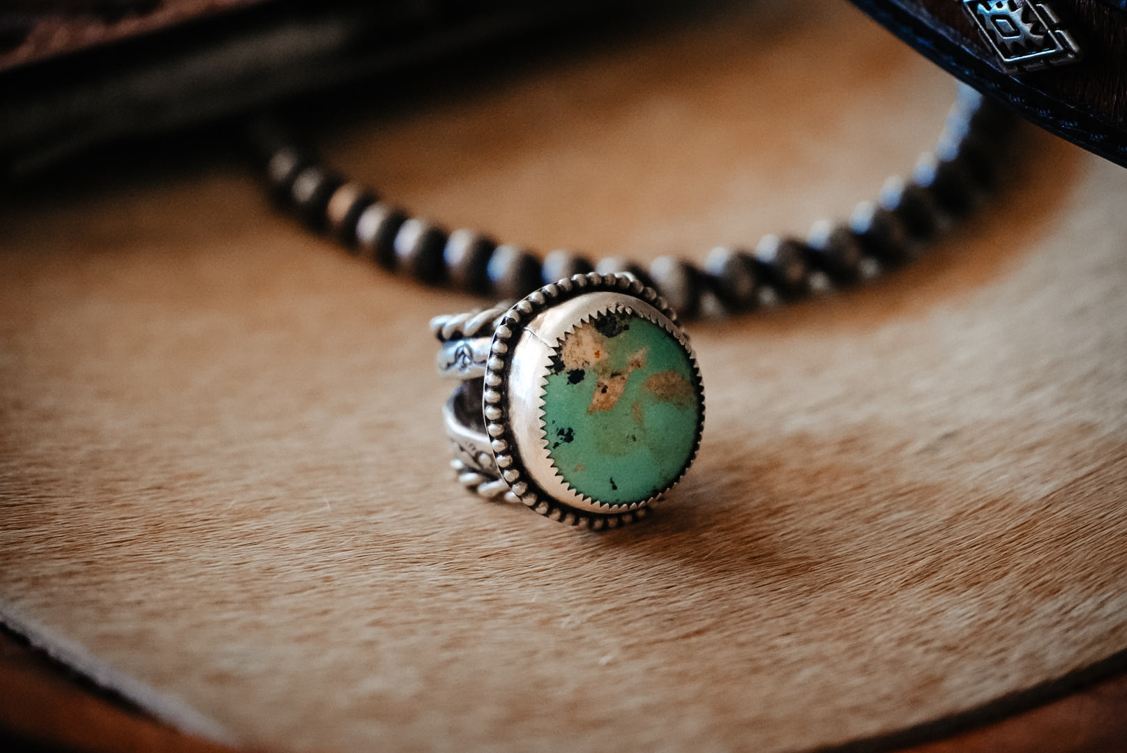 Handmade Sterling Silver Ring | Baja Turquoise Statement Ring | Size 5