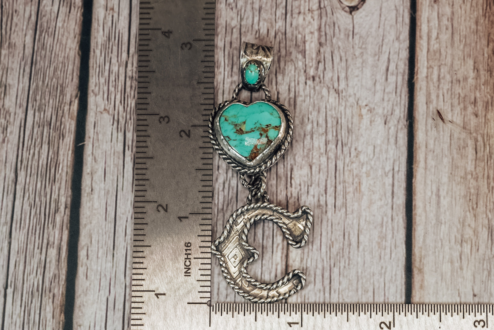 Custom Handmade Sterling Silver Turquoise Initial Pendant | Jennifer’s Silver Legends Collection