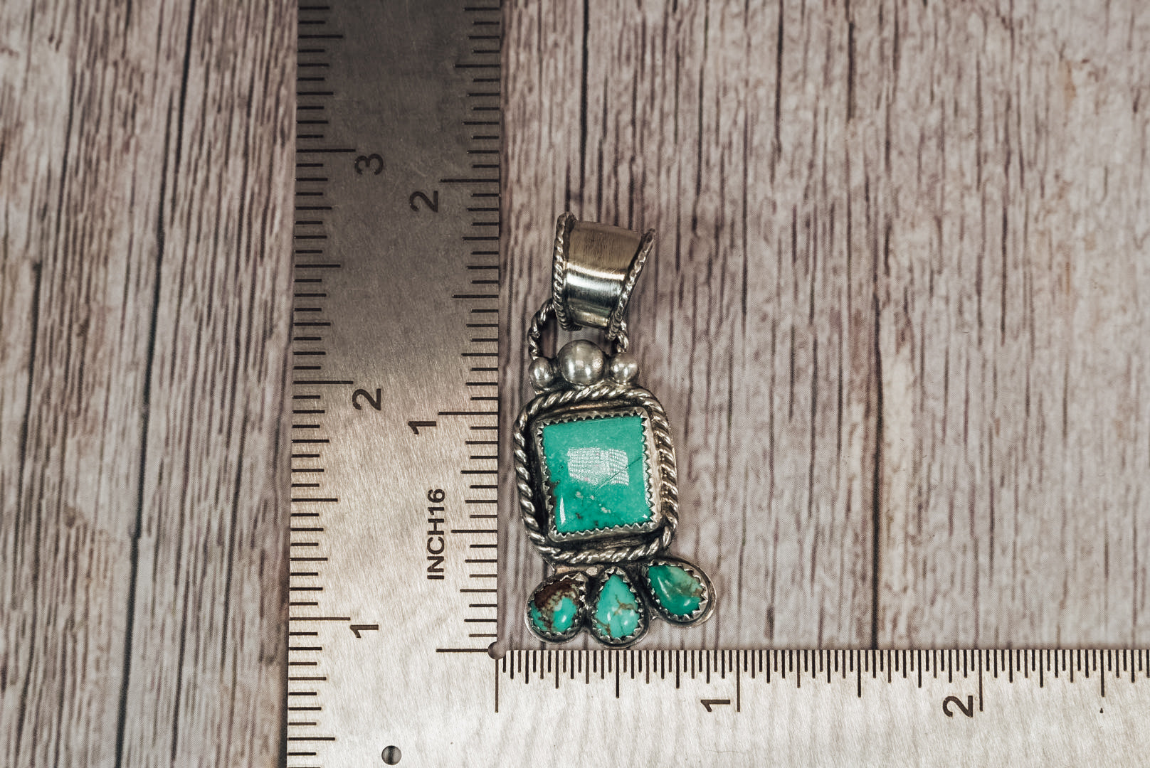 Handmade Sterling Silver Easter Blue Turquoise & Royston Turquoise Pendant | Jennifer’s Silver Legends Collection