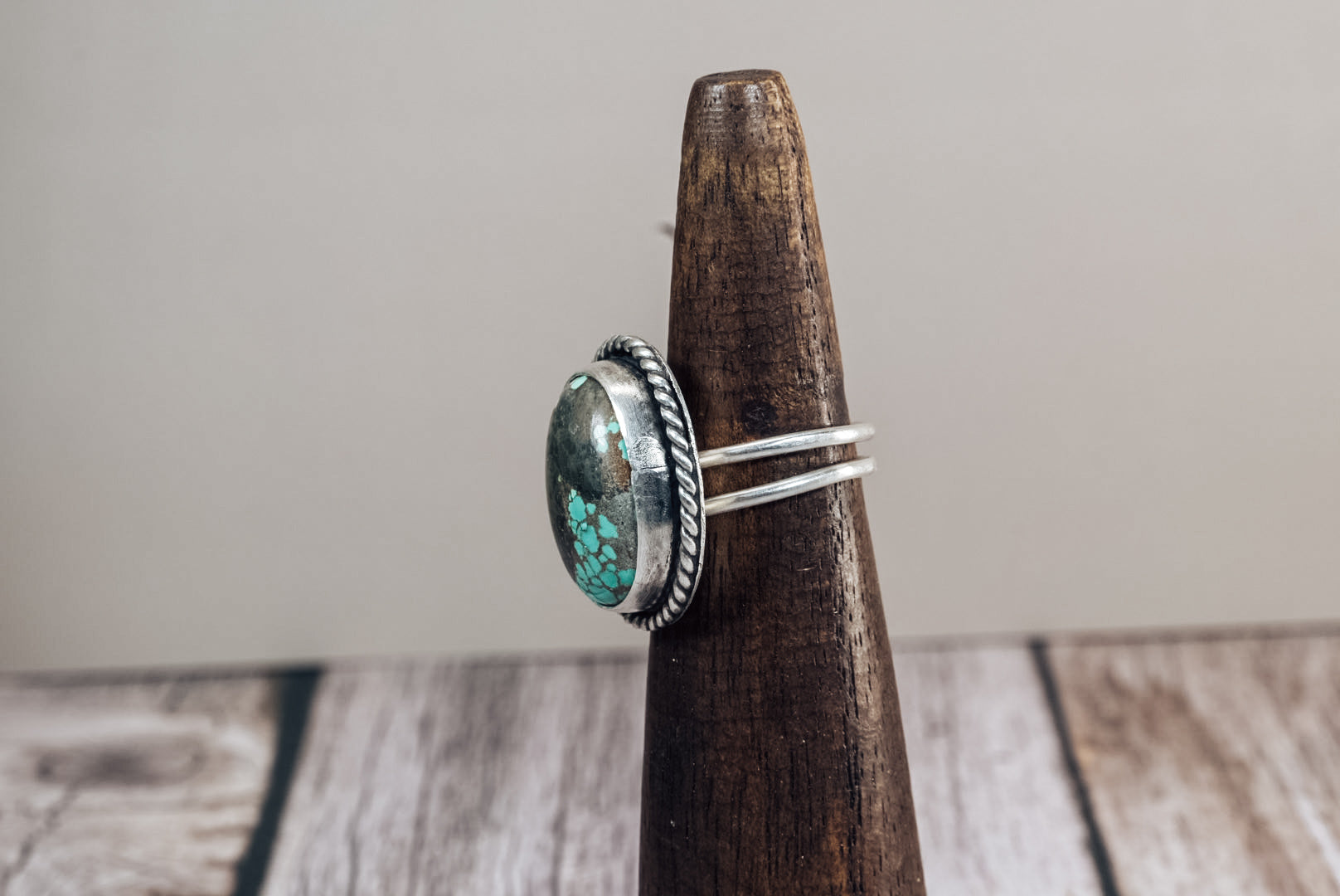 Handmade Sterling Silver Royston Turquoise Ring | Size 8 | Jennifer’s Silver Legends Collection