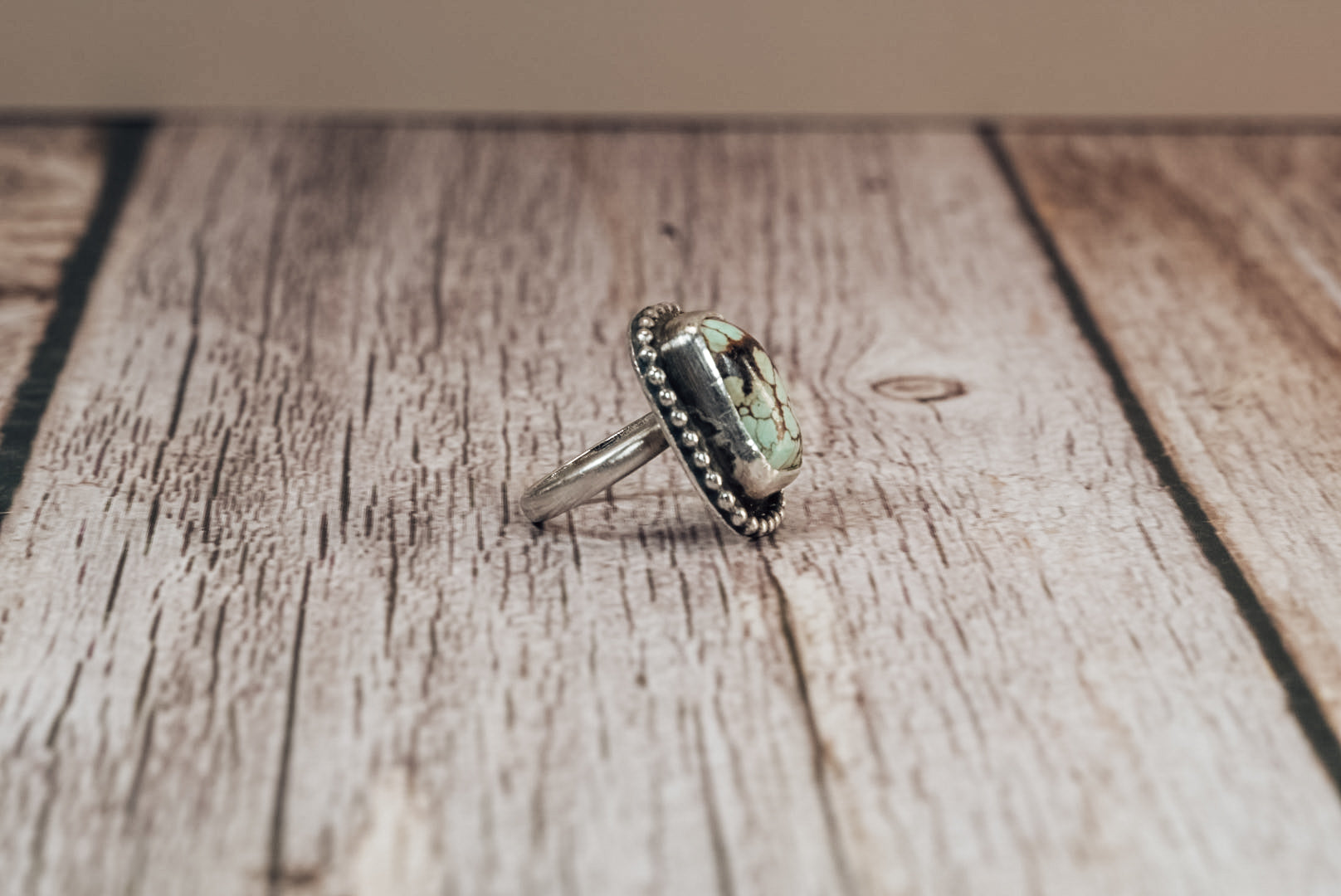 Handmade Sterling Silver #8 Turquoise Ring | Size 2.5 | Jennifer’s Silver Legends Collection
