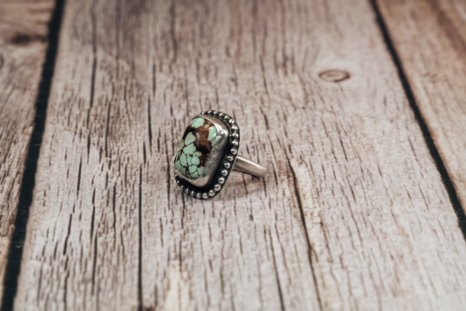 Handmade Sterling Silver #8 Turquoise Ring | Size 2.5 | Jennifer’s Silver Legends Collection