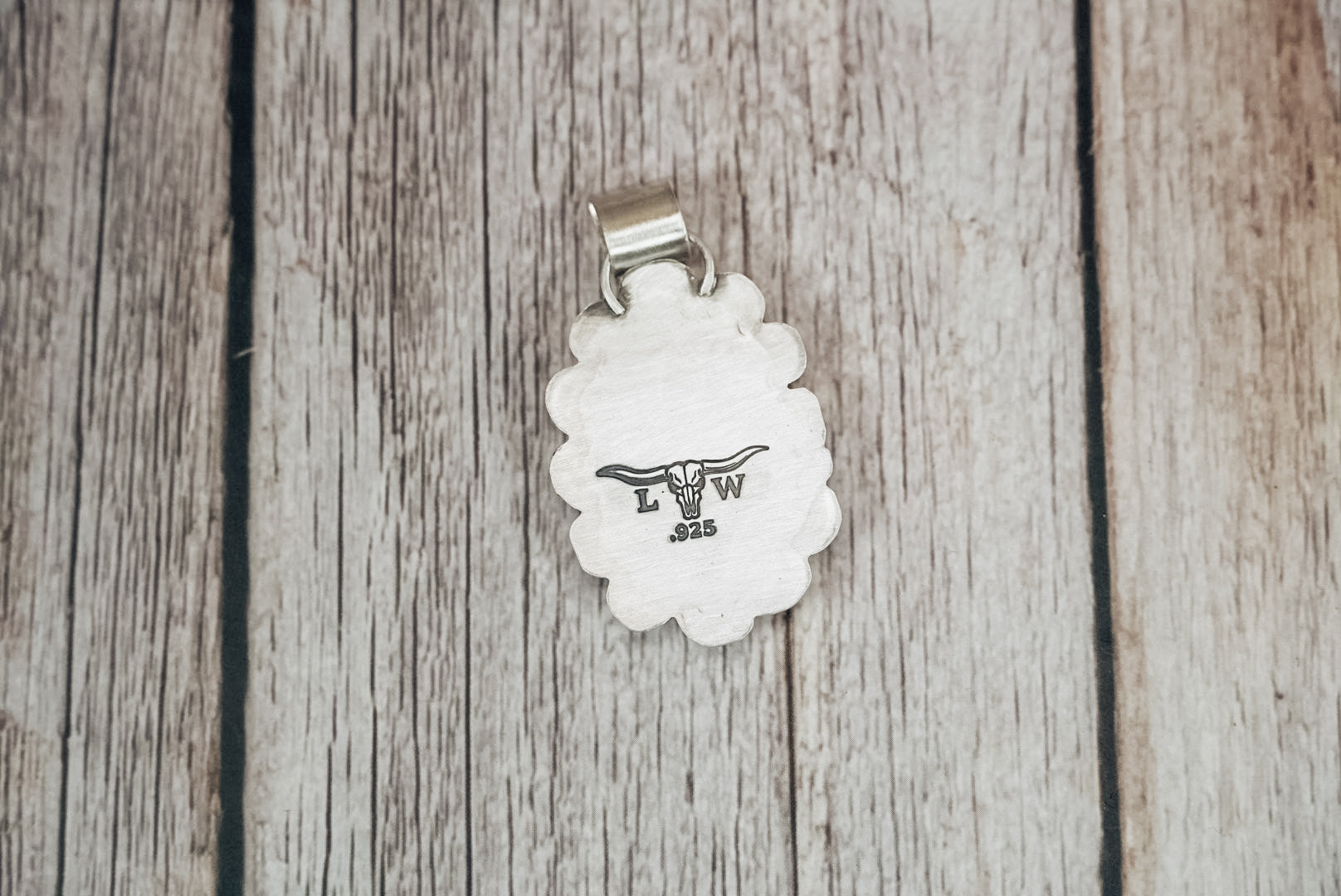 Handmade Sterling Silver Carnival Cotton Candy Composite Stone Pendant | Southwestern Statement Pendant