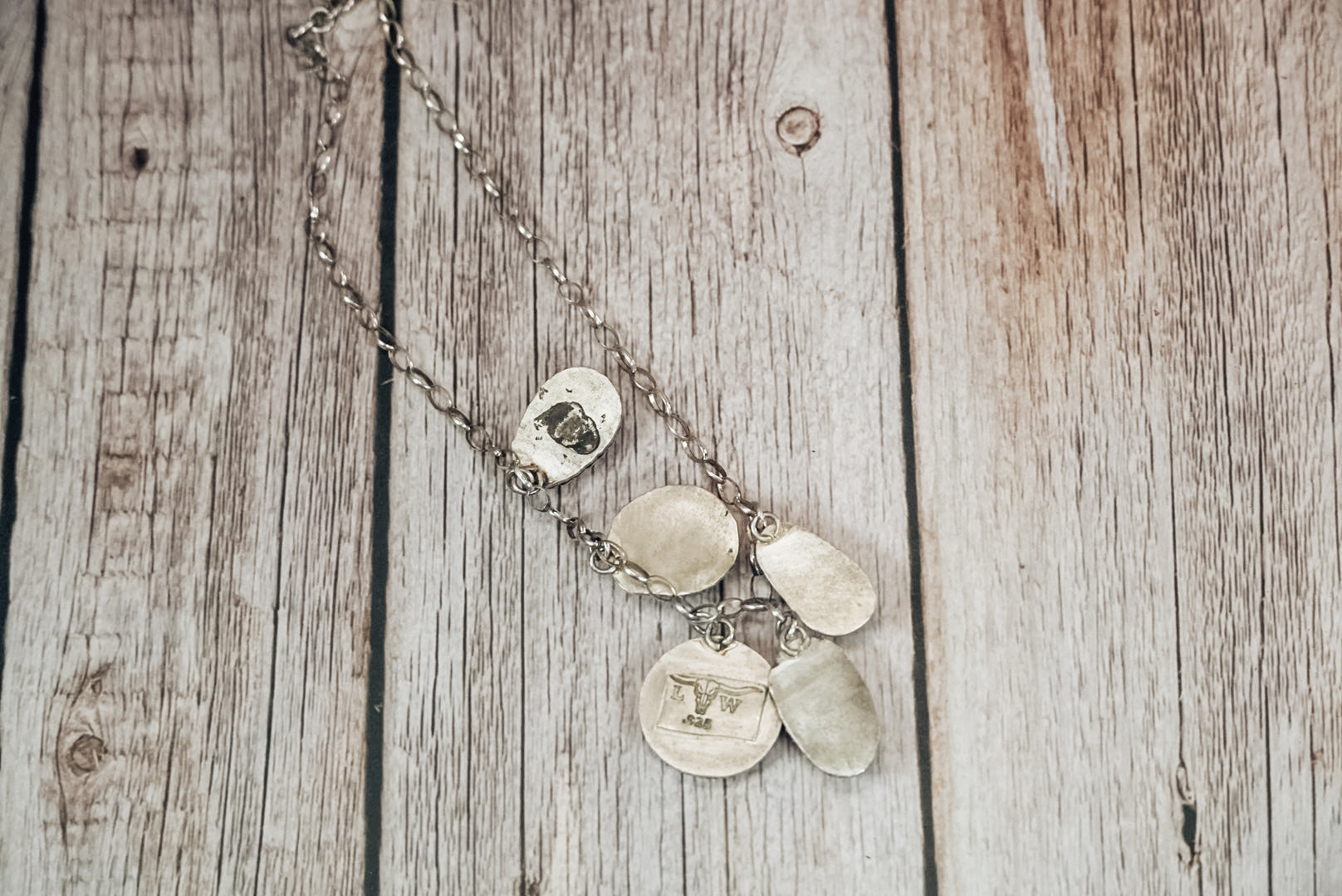 Handmade Sterling Silver Necklace | Baja Blue Turquoise Charm Necklace | 14" Chain