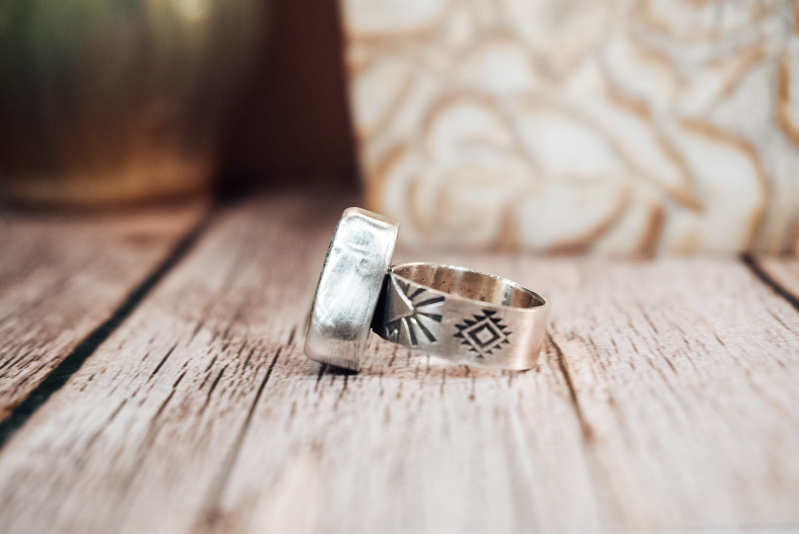 Handmade Sterling Silver Royston Turquoise Ring | Live Designed Statement Ring | Size 7.5