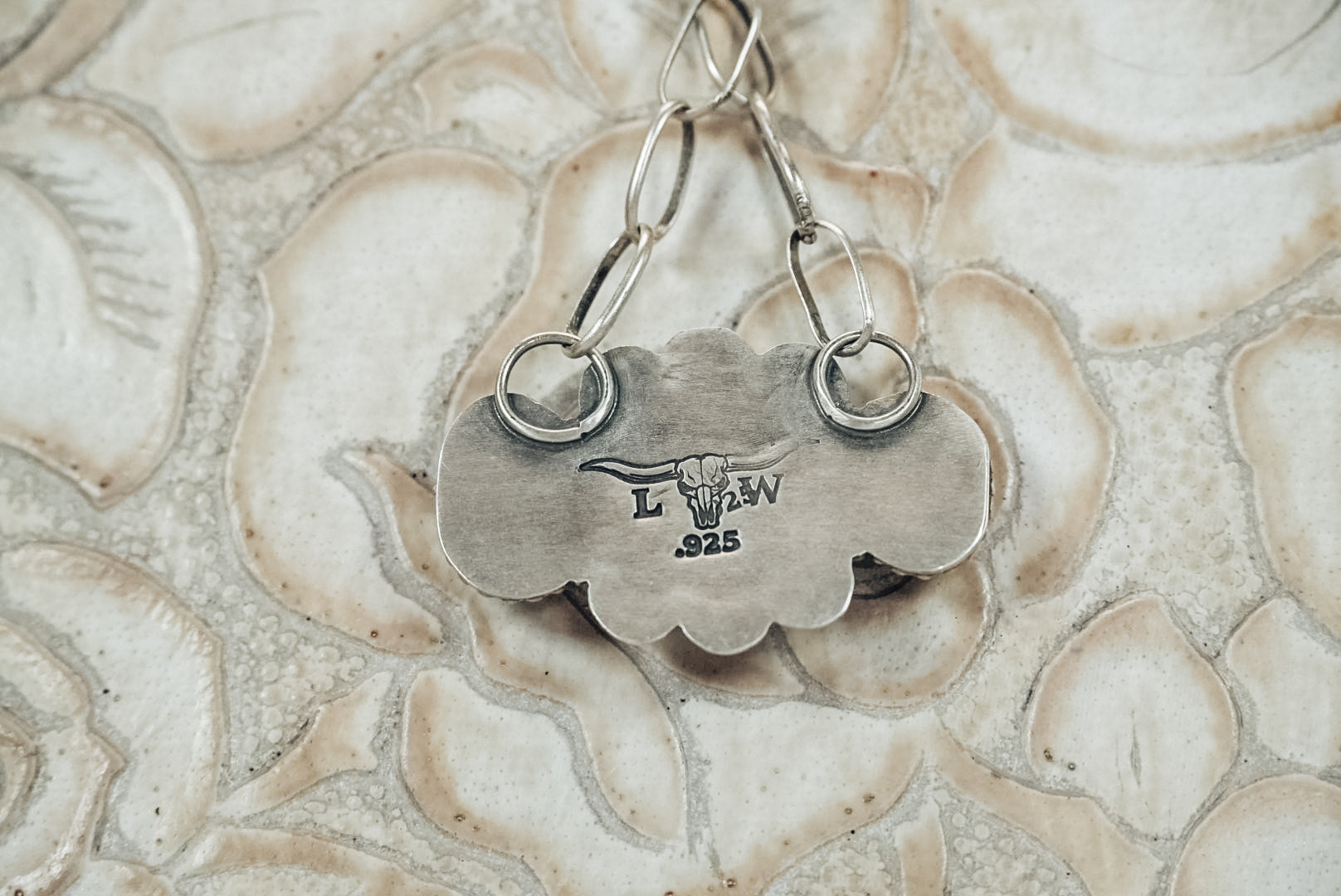 Handmade Sterling Silver Turquoise Necklace | Ribbon Royston & Royston Statement Necklace | 20" Chain