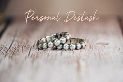 Personal Destash Collection |Sterling Silver Ball Eternity Band Rings |  Stacking Rings