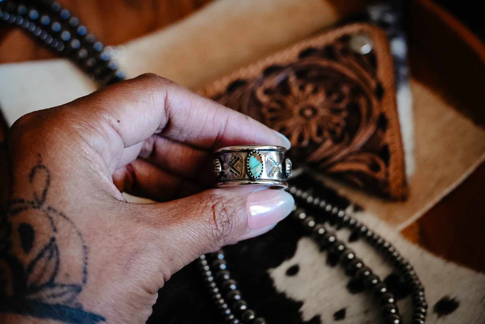 Handmade Sterling Silver Royston Turquoise Ring | Western Style Ring | Size 11