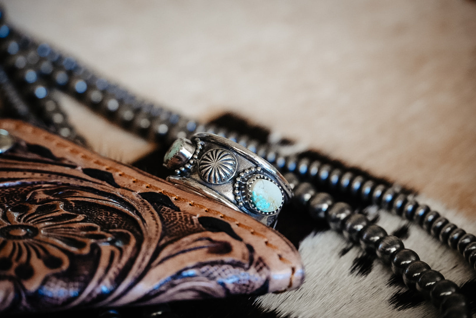 Handmade Sterling Silver Royston Turquoise Ring | Western Style Ring | Size 10.5
