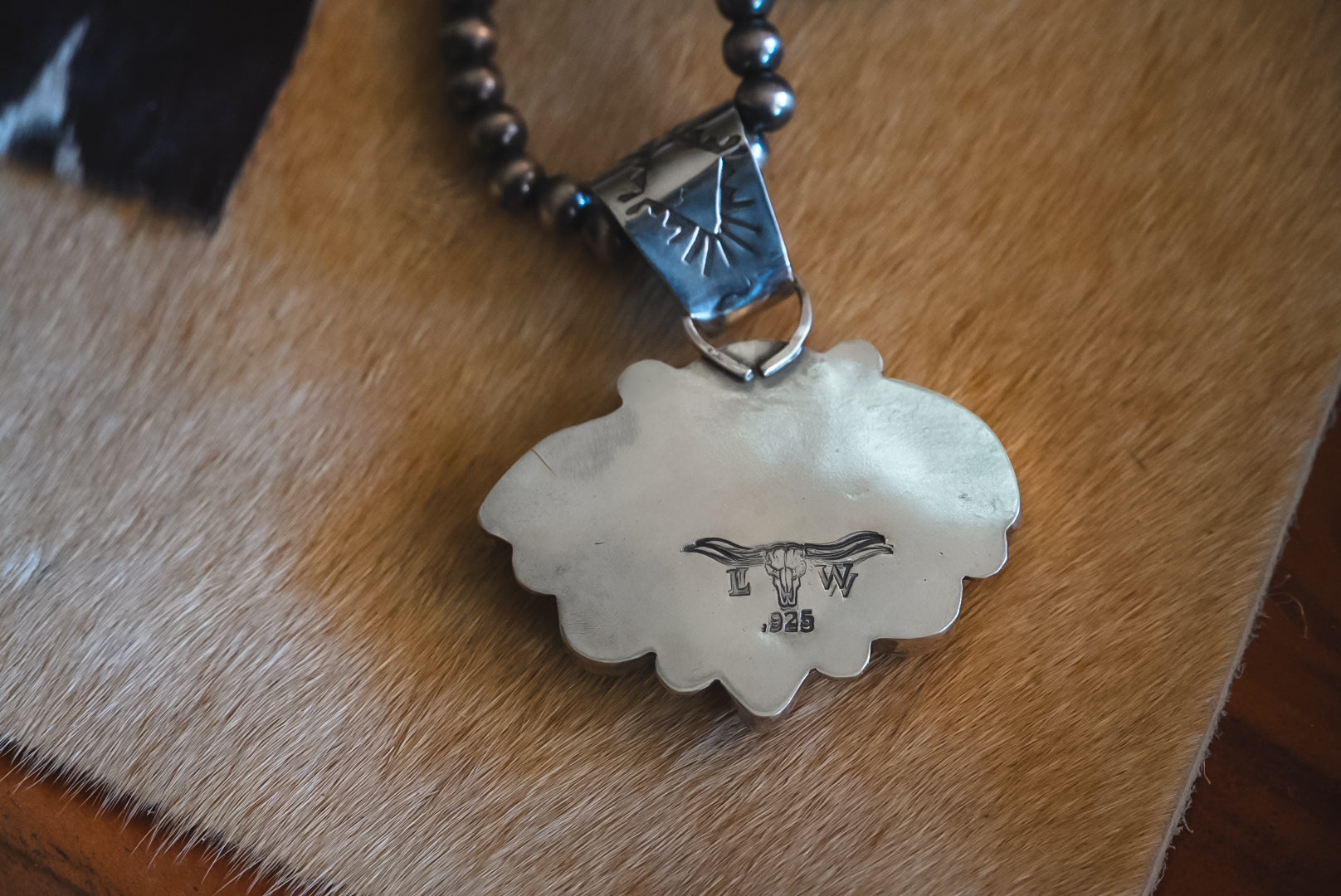 Handmade Sterling Silver Multi-Stone Royston Turquoise Pendant | Western Statement Pendant