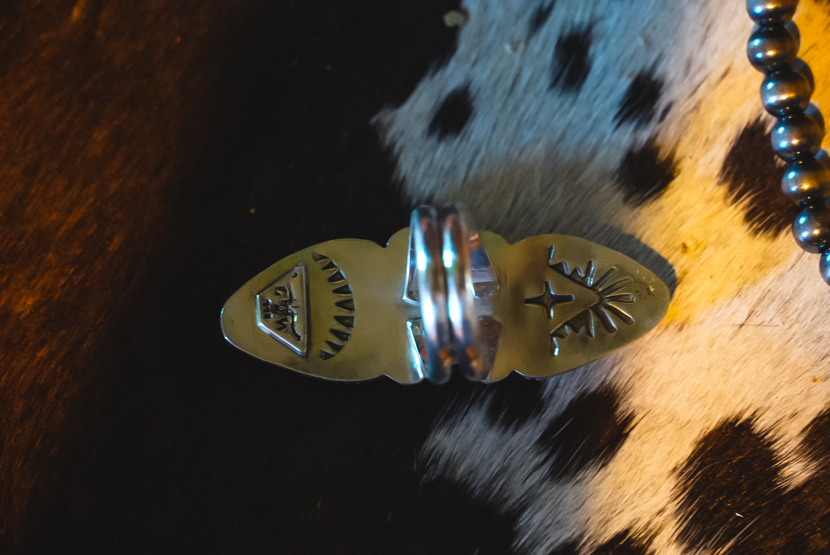 Heirloom Weight Handmade Sterling Silver White Buffalo & Royston Turquoise Ring | Western Statement Ring | Size 7