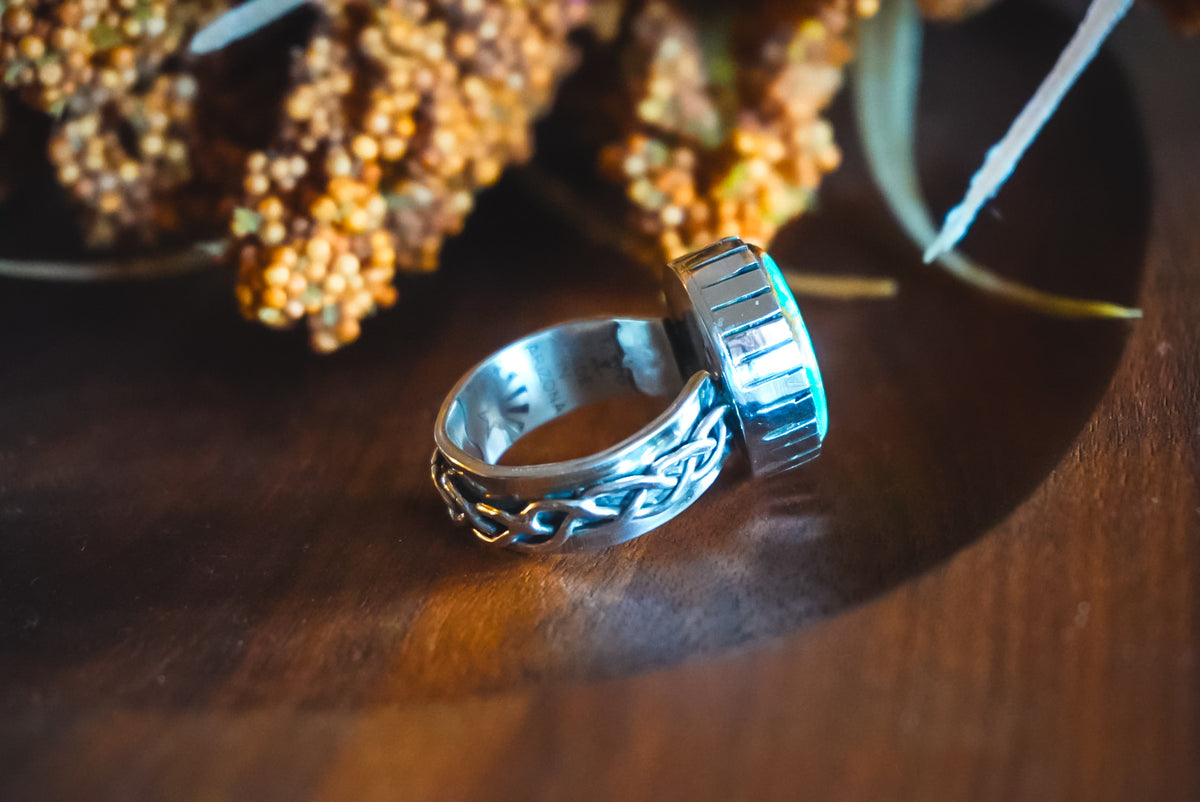 Size 11 | Heirloom Weight Handmade Sterling Silver Royston Turquoise Ring | Western Statement Ring