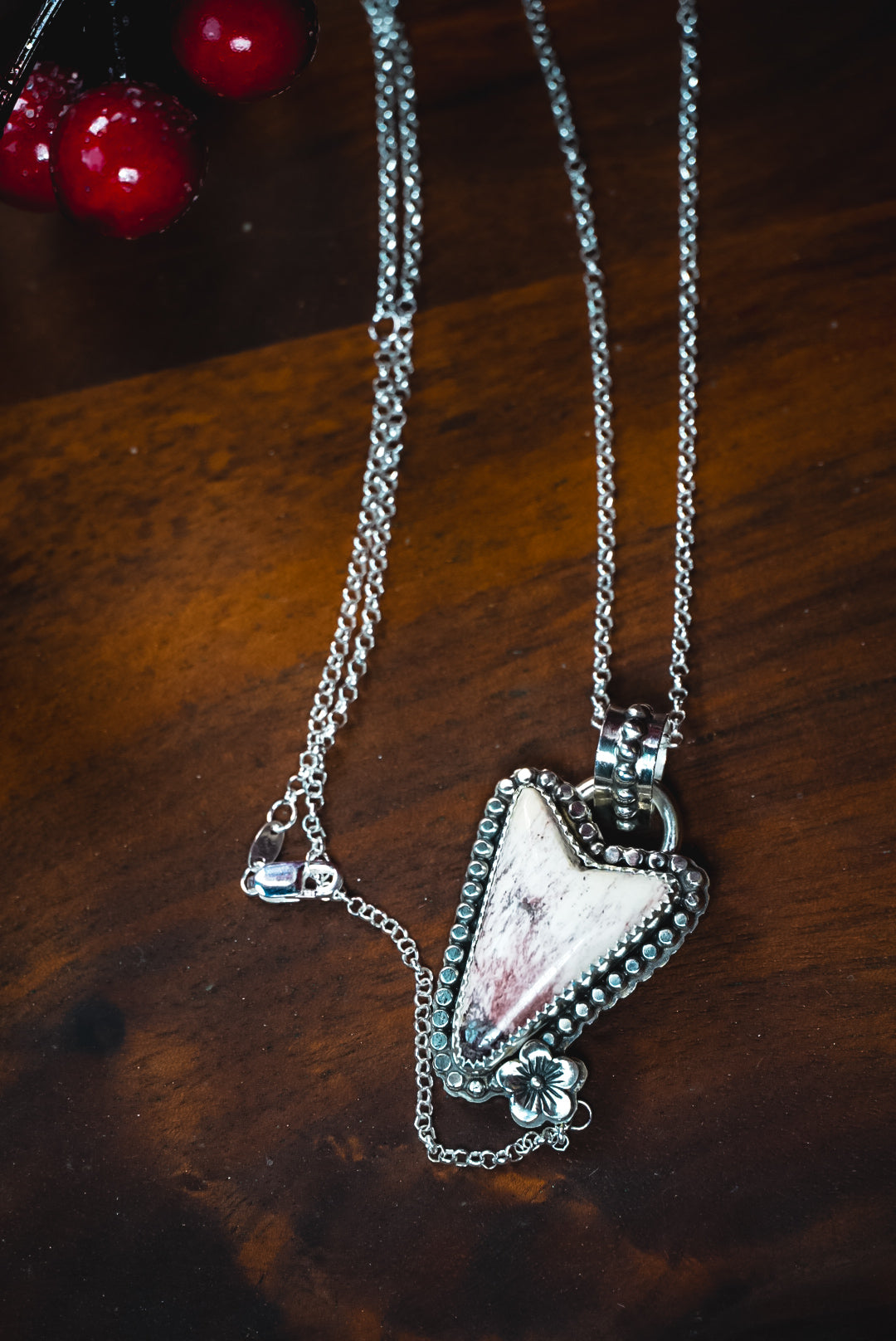 20" | Heirloom Weight Handmade Sterling Silver Red Buffalo Necklace | Western Arrow Statement Necklace