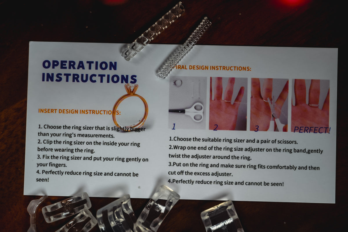 Ring Size Adjusters | Multiple Sizes in 1 Pack | Clear Ring Resizing Inserts & Spiral Guards