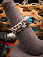 “The Double Arrow” Navajo Turquoise Sterling Silver Ring