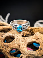 “The Double Arrow” Navajo Turquoise Sterling Silver Ring