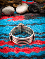 “The Double Arrow” Navajo Turquoise Sterling Silver Ring