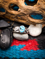 “The Double Arrow” Navajo Turquoise Sterling Silver Ring