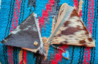 Cowhide Triangle Jewelry Pouch