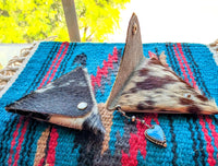 Cowhide Triangle Jewelry Pouch