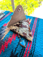 Cowhide Triangle Jewelry Pouch