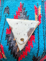 Cowhide Triangle Jewelry Pouch