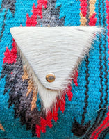 Cowhide Triangle Jewelry Pouch