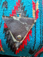 Cowhide Triangle Jewelry Pouch