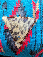 Cowhide Triangle Jewelry Pouch