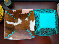 Turquoise Tooled Decorative Bowl