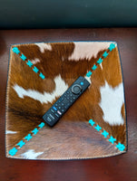 Turquoise Tooled Decorative Bowl