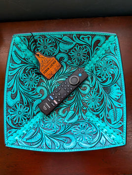 Turquoise Tooled Decorative Bowl