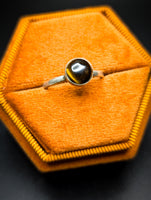 Handmade Dainty Rings, Sterling Silver Bands, Genuine Gemstones