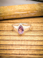 Dainty Sterling Silver Purple Amethyst Ring size 7