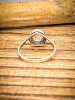 Dainty Sterling Silver Moonstone Ring size 6.25