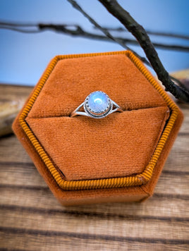 Dainty Sterling Silver Moonstone Ring size 6.25