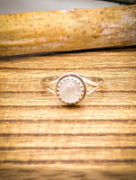 Dainty Sterling Silver Moonstone Ring size 6.25