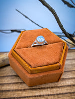 Dainty Sterling Silver Moonstone Ring size 6.25