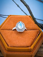 Dainty Sterling Silver Moonstone Ring size 6.75