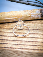 Dainty Sterling Silver Moonstone Ring size 6.75