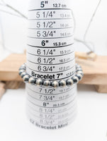 Italian Sterling Silver Pearls 8mm Bracelet