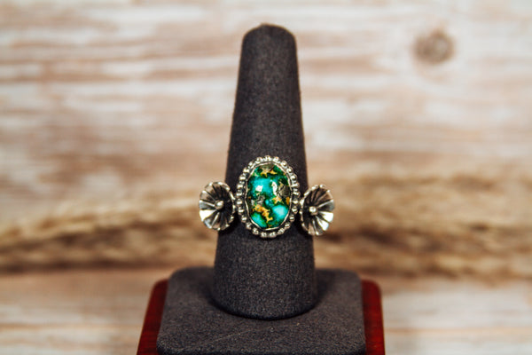 Royston Turquoise Sterling Silver Ring Size 9